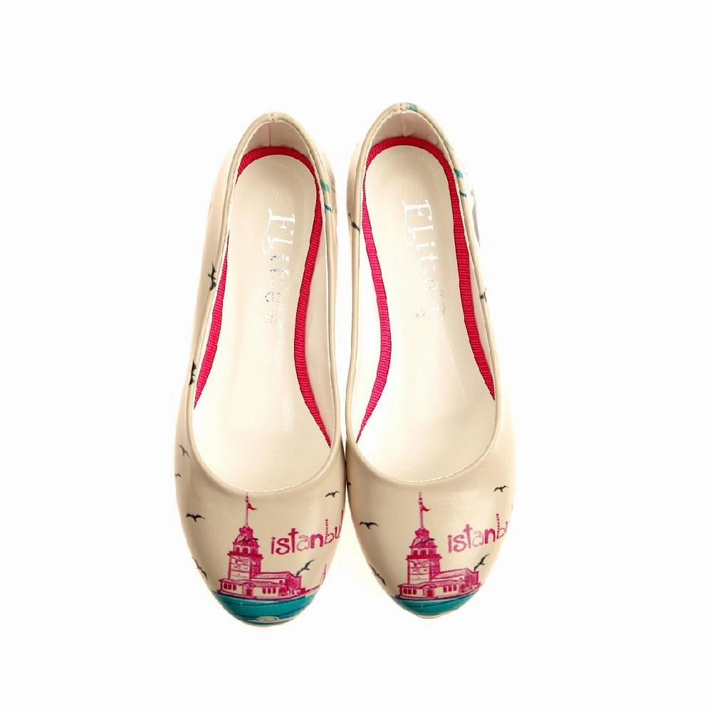 Istanbul Ballerinas Shoes 1045 Dress With Flat Shoes