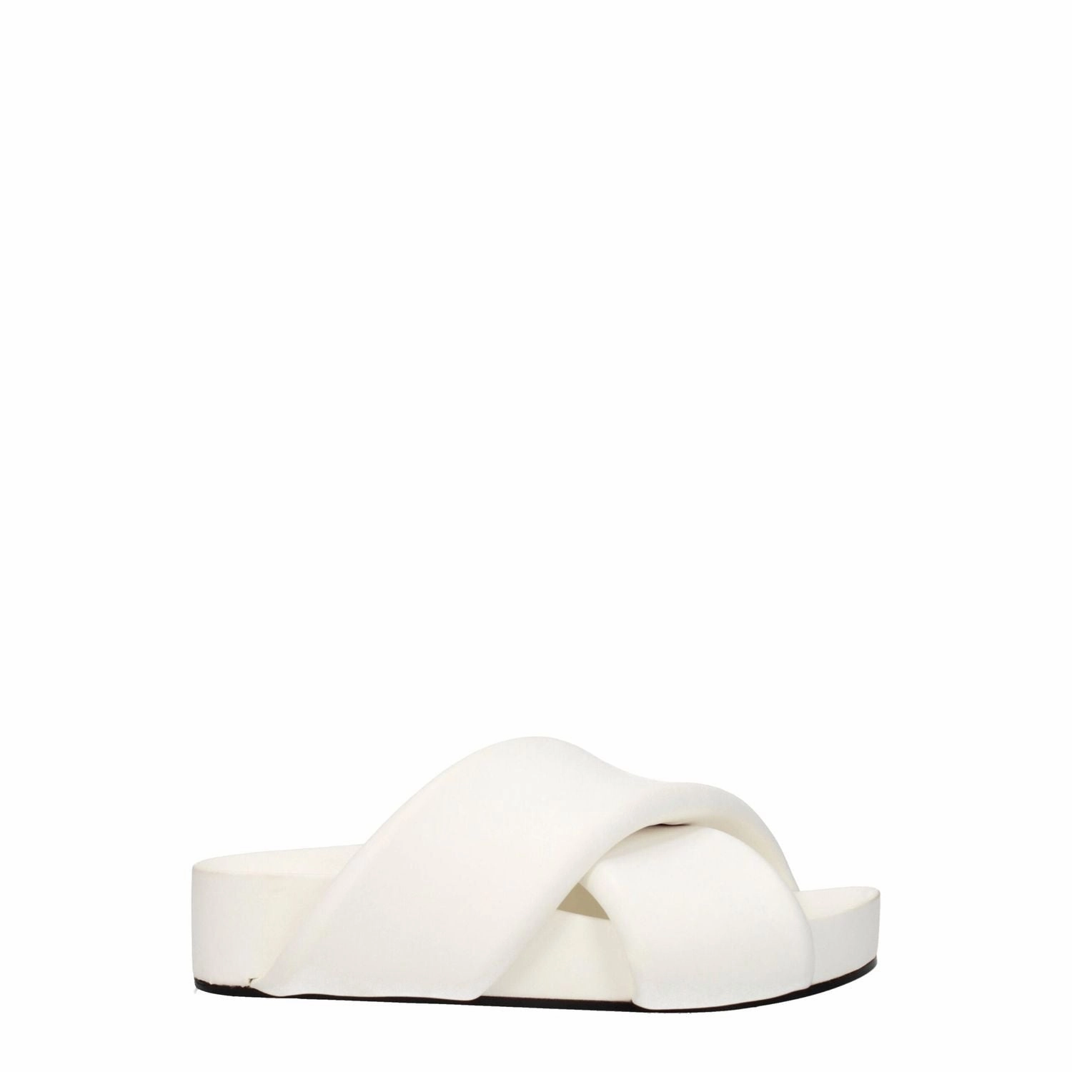 Bubbles Slides Jil Sander White Leather Slippers