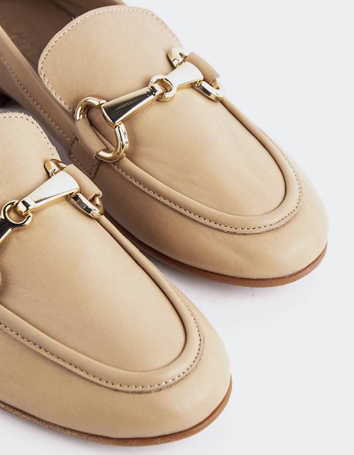 Braided Loafers Jodie Camel Leather