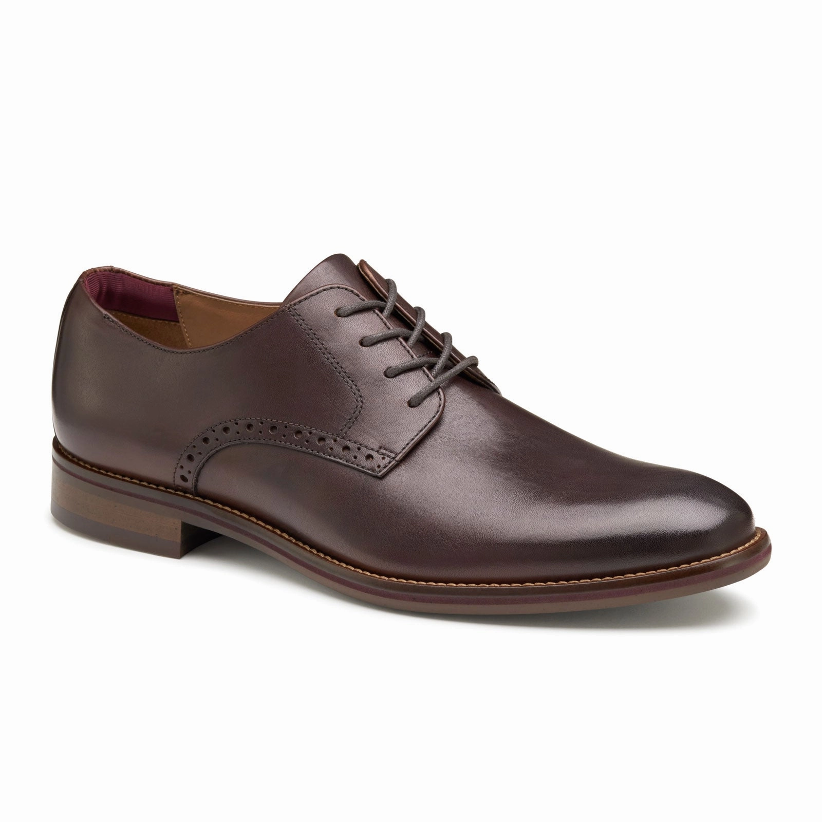 Johnston & Murphy Conard 2.0 Plain Toe Oxford (Men) - Mahogany Full Grain Casual Shoes Canvas