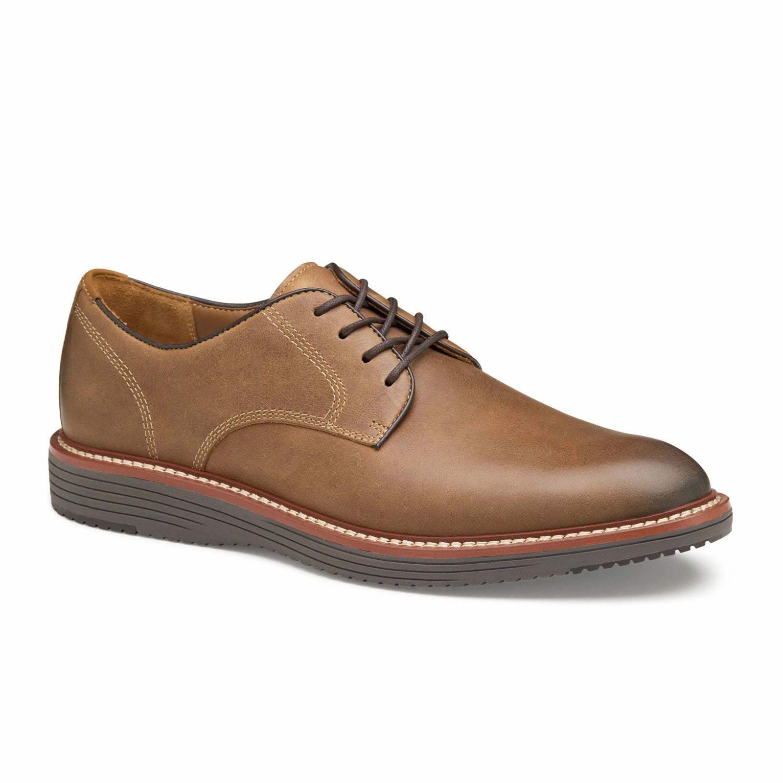 Johnston & Murphy Upton Plain Toe Oxford (Men) - Tan Oiled Full Grain Basketball Shoes To Wear Casually