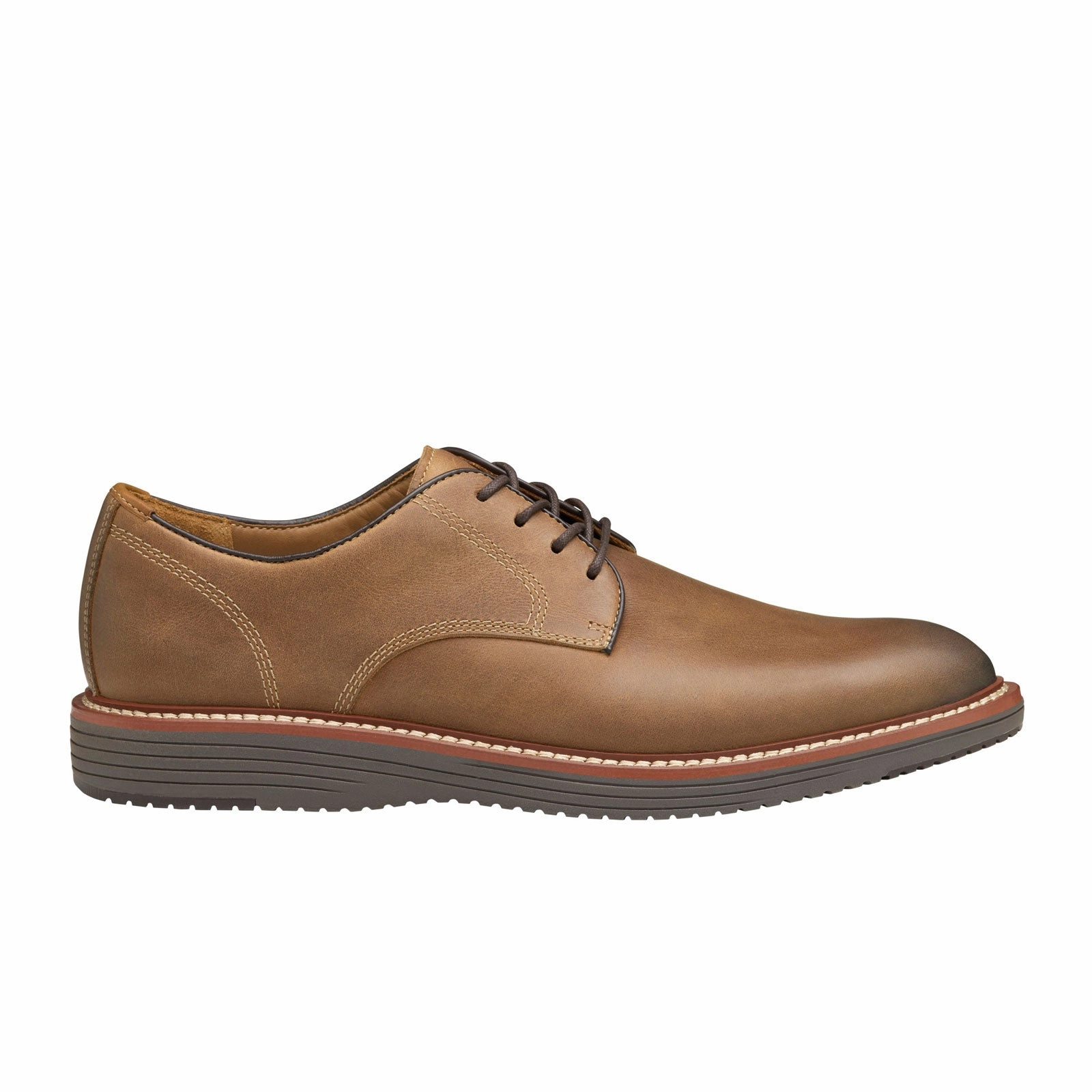 Johnston & Murphy Upton Plain Toe Oxford (Men) - Tan Oiled Full Grain Puma Shoes Casual
