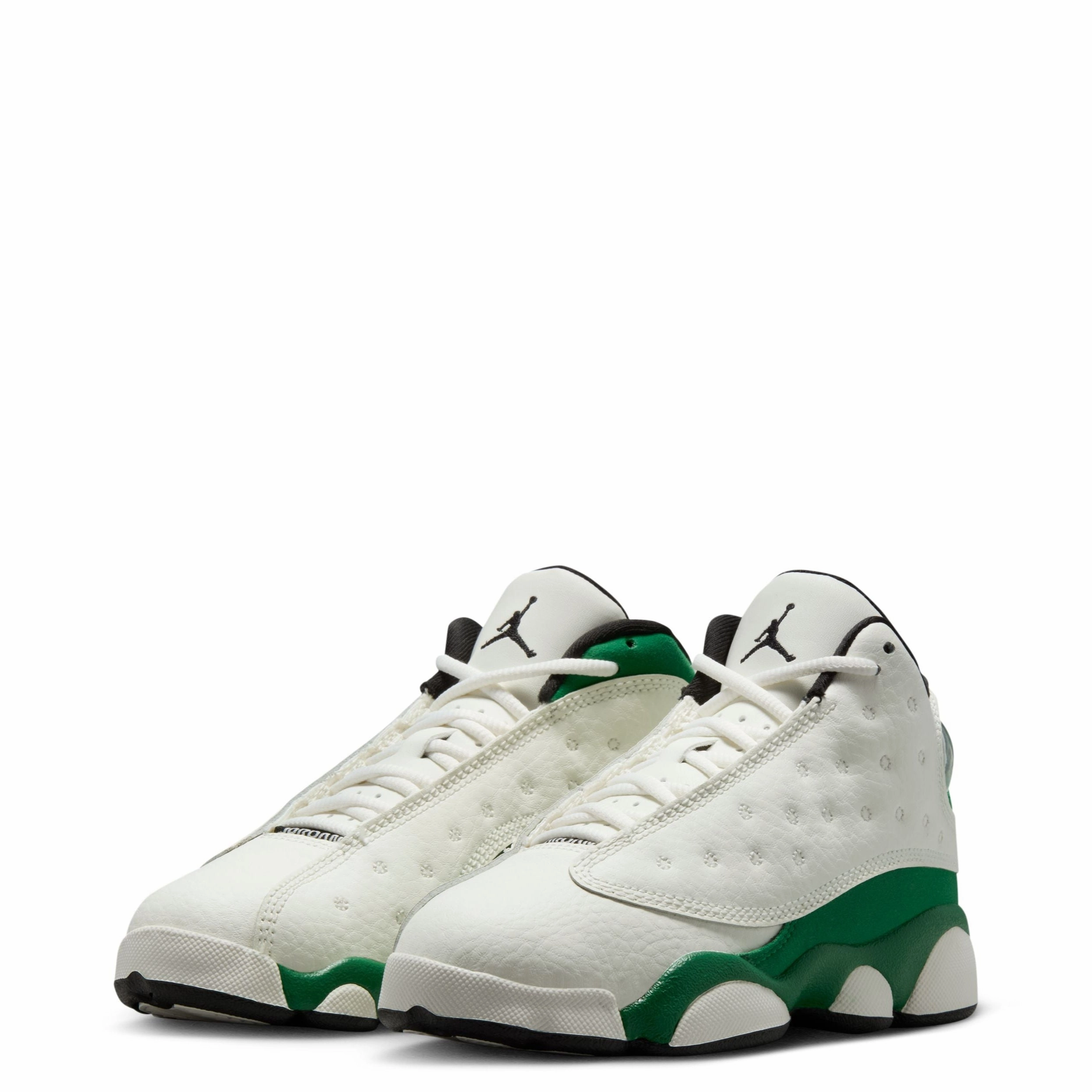 Jordan 13 Retro (Little Kid) White Jeans And White Sneakers