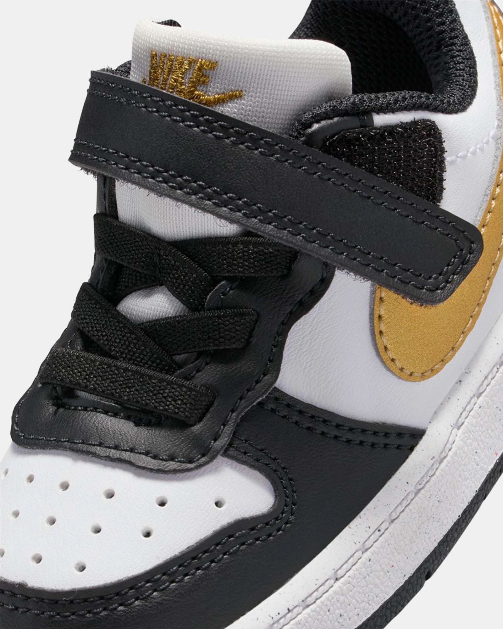 Court Borough Low Recraft Infant Black/Metallic Gold Sandals Womens Sale