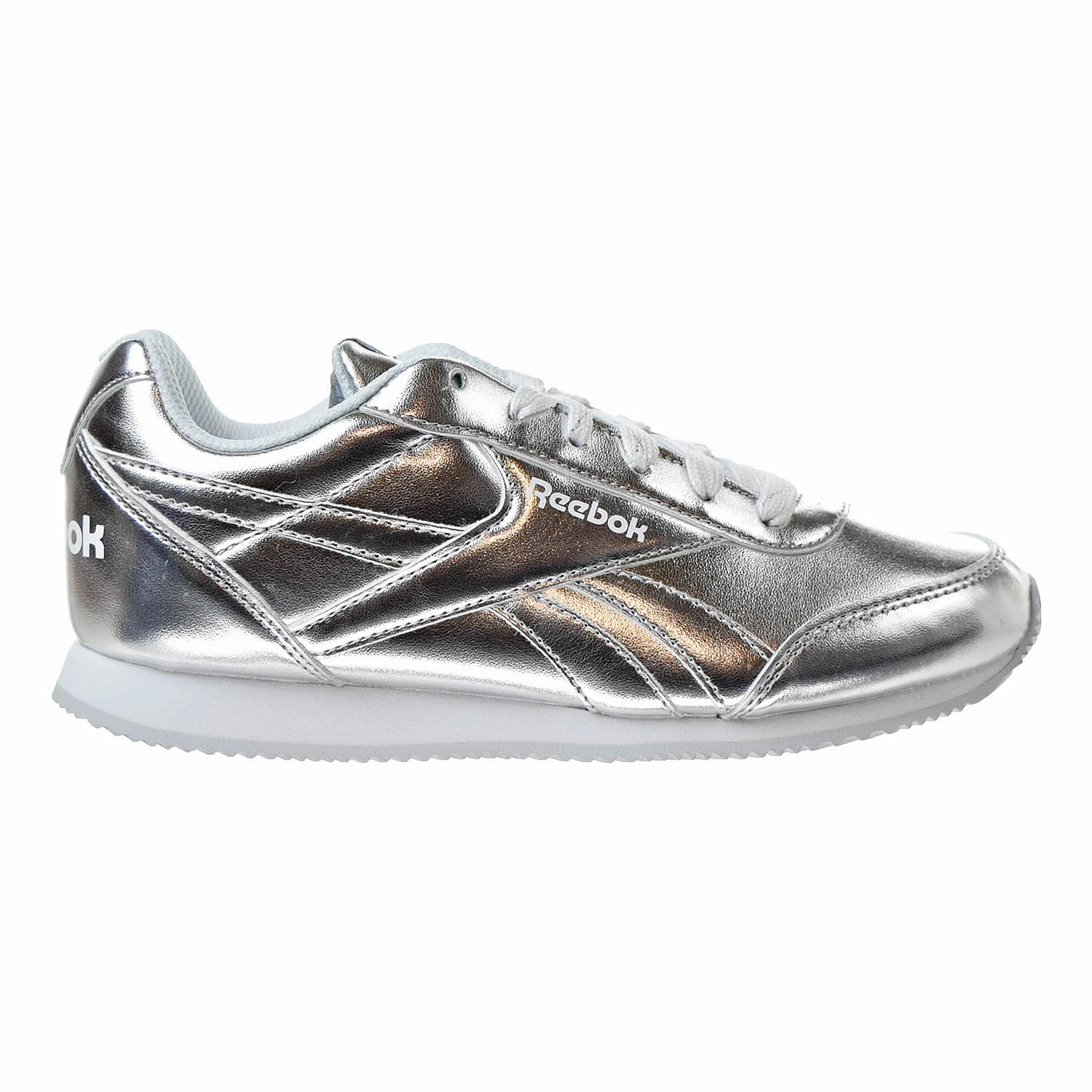 Wear Trail Running Shoes Casually Reebok Royal Classic Jogger 2.0 Kids' Sneakars Silver Metallic/White