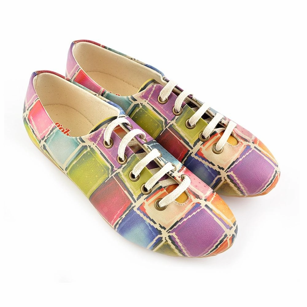 Colored Stones Ballerinas Shoes SLV019 Ballet Flats Lace Up Shoes