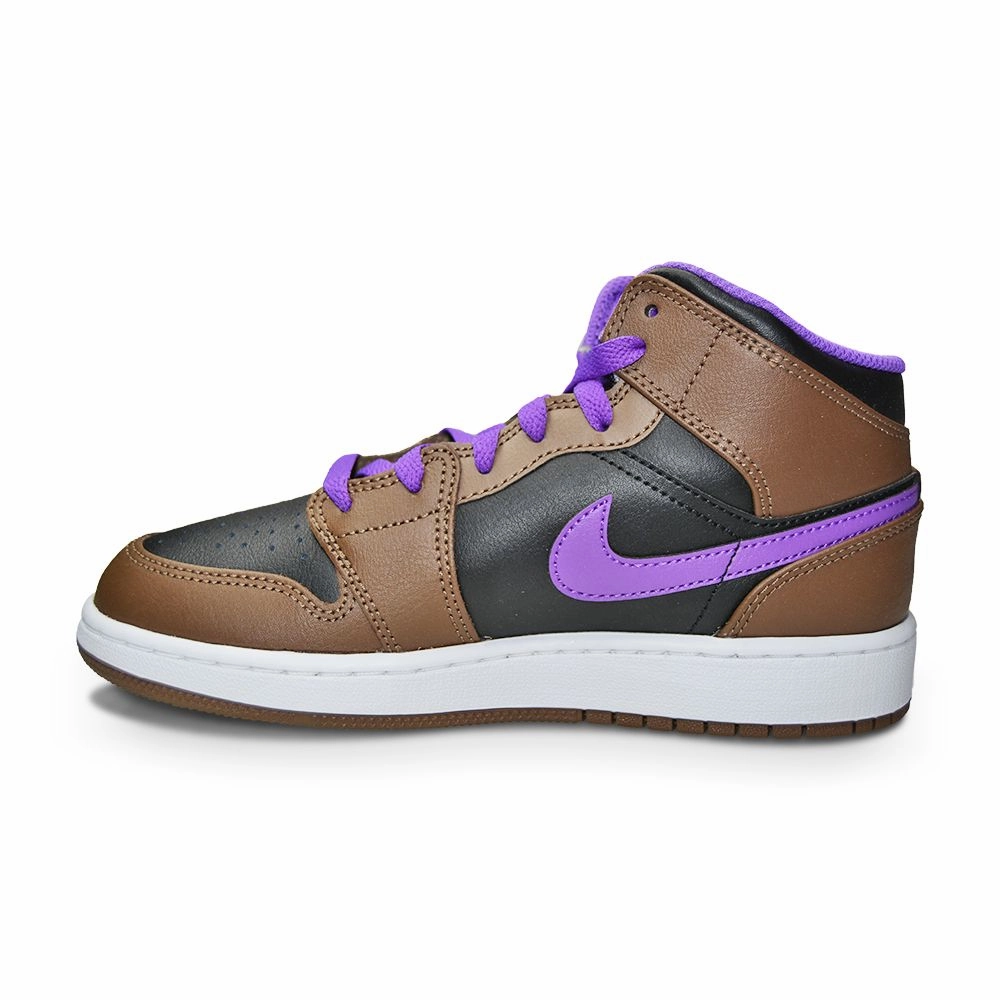 Juniors Nike Air Jordan 1 Mid (GS) - DQ8423 215 - 'Purple Mocha' Asics Road Shoes