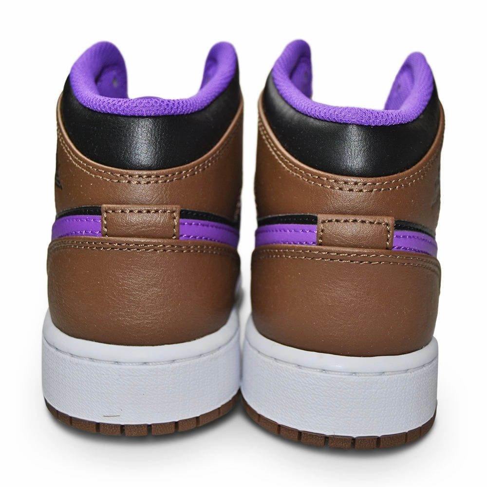 Juniors Nike Air Jordan 1 Mid (GS) - DQ8423 215 - 'Purple Mocha' Badminton Asics Shoes