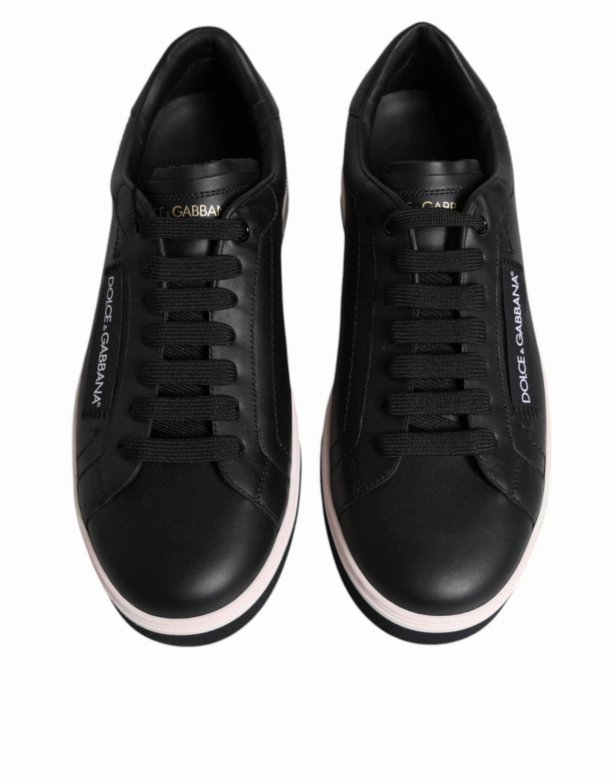 Black Leather Low Top Men Sneakers Shoes Teacher Sneakers