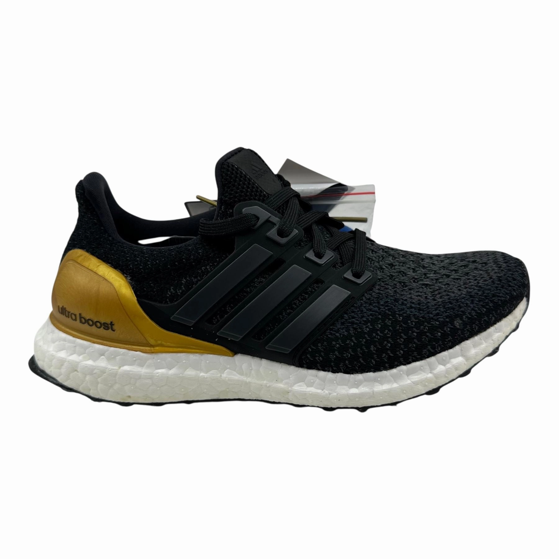 Running Shoe Store Houston Adidas UltraBoost 2.0 Black Gold Mens Athletic UCLA Bruins Sneaker