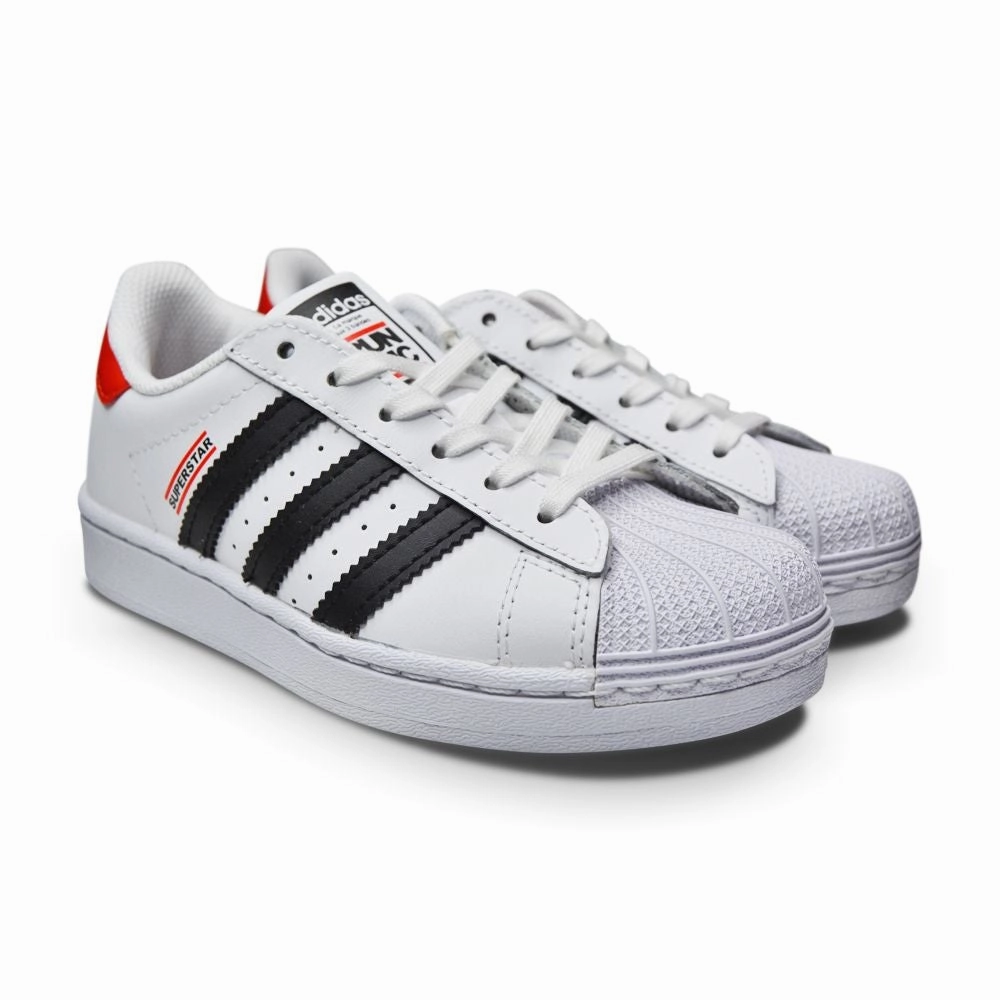 Kids Adidas Superstar C - FY4062 - White White Hirere Vintage Adidas Basketball Shoes