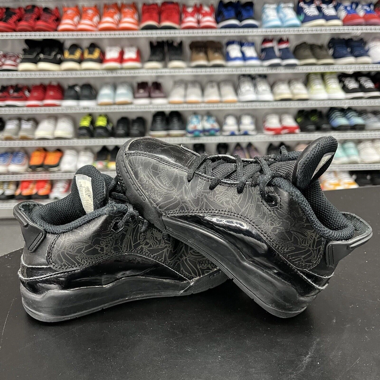 Kids Nike Air Jordan Black Dub Zero 311072-003 Size 10C Asics Running Shoes 2025