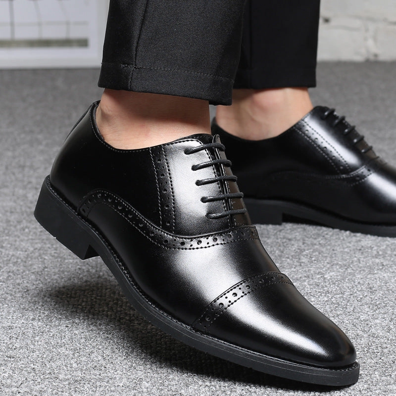 Dress Shoes For Business Casual Korean Style British Casual Business Leather Shoes Men