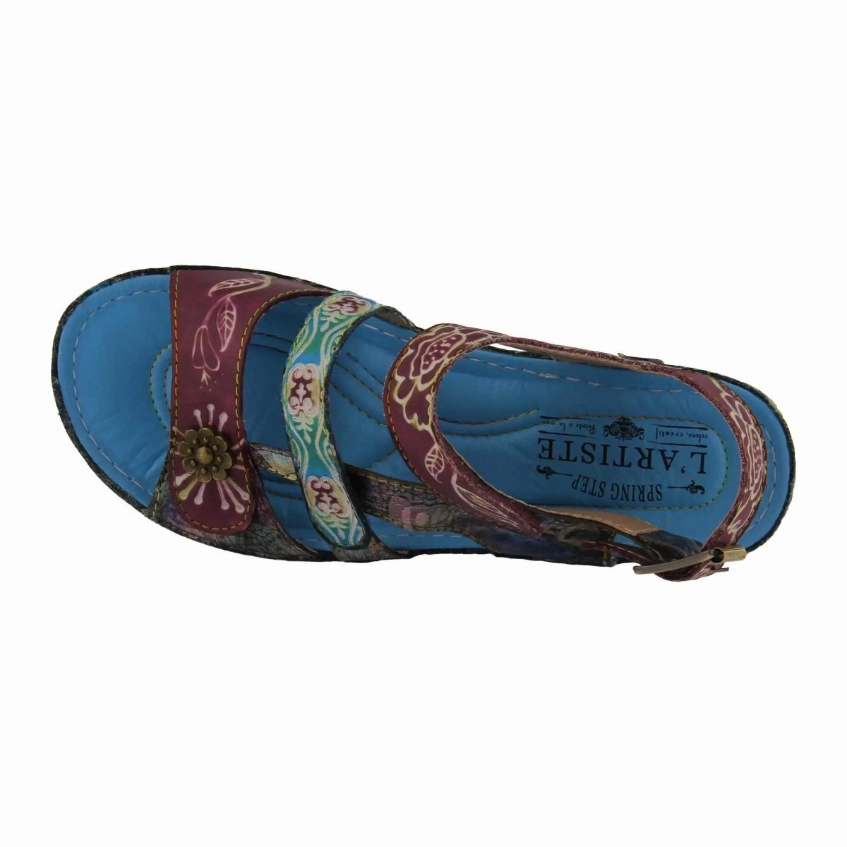 L'Artiste By Spring Step Women's Sumacah Aqua Multi Patrizia Shoes Flats