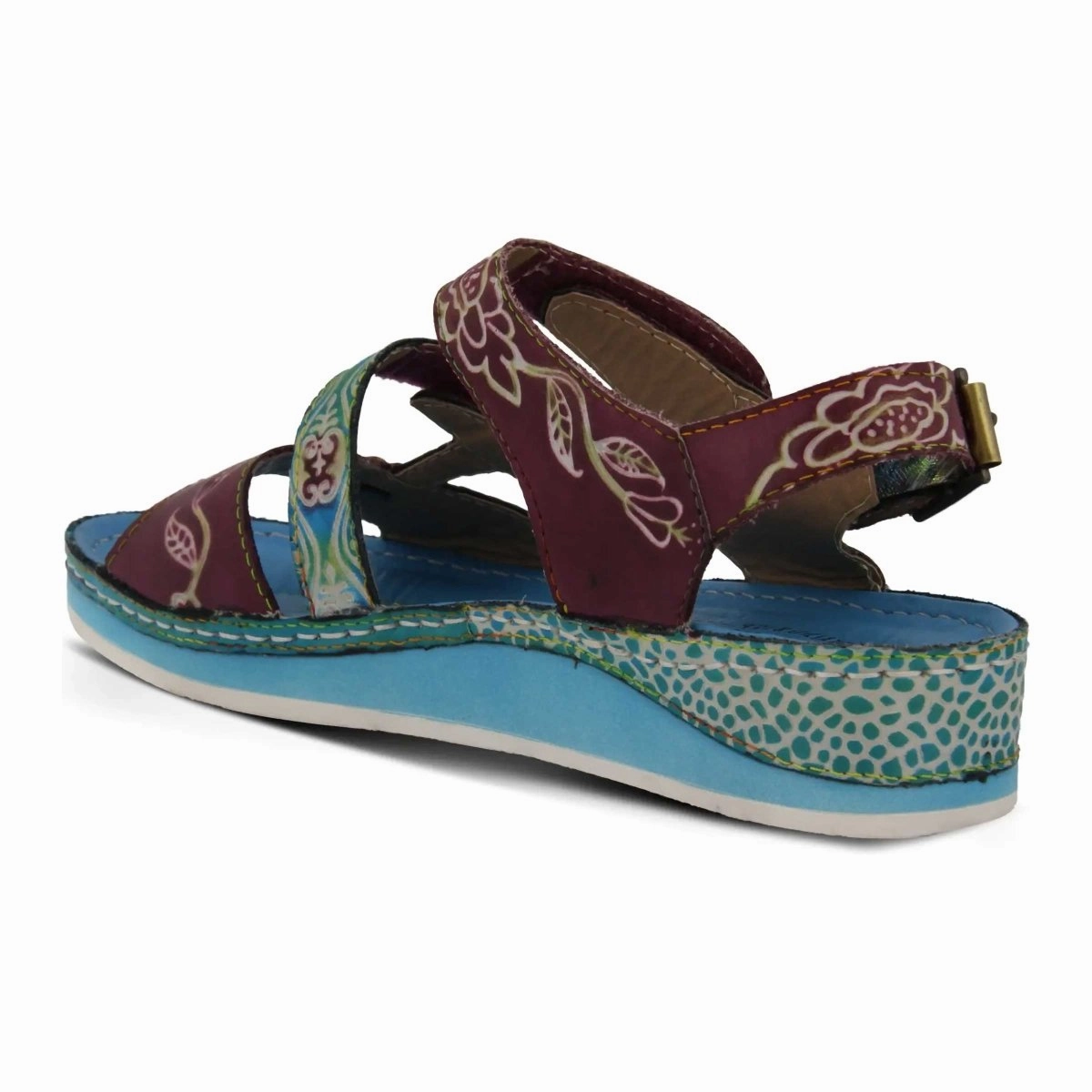 L'Artiste By Spring Step Women's Sumacah Aqua Multi Flat Shoes For Wedding