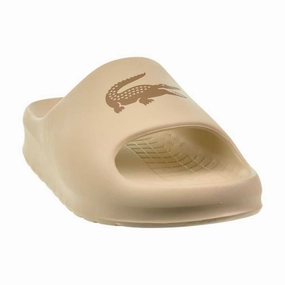 Oh Yeah Slippers Lacoste Serve Slide 2.0 Men's Slides Off White/Tan 749cma0024-53s