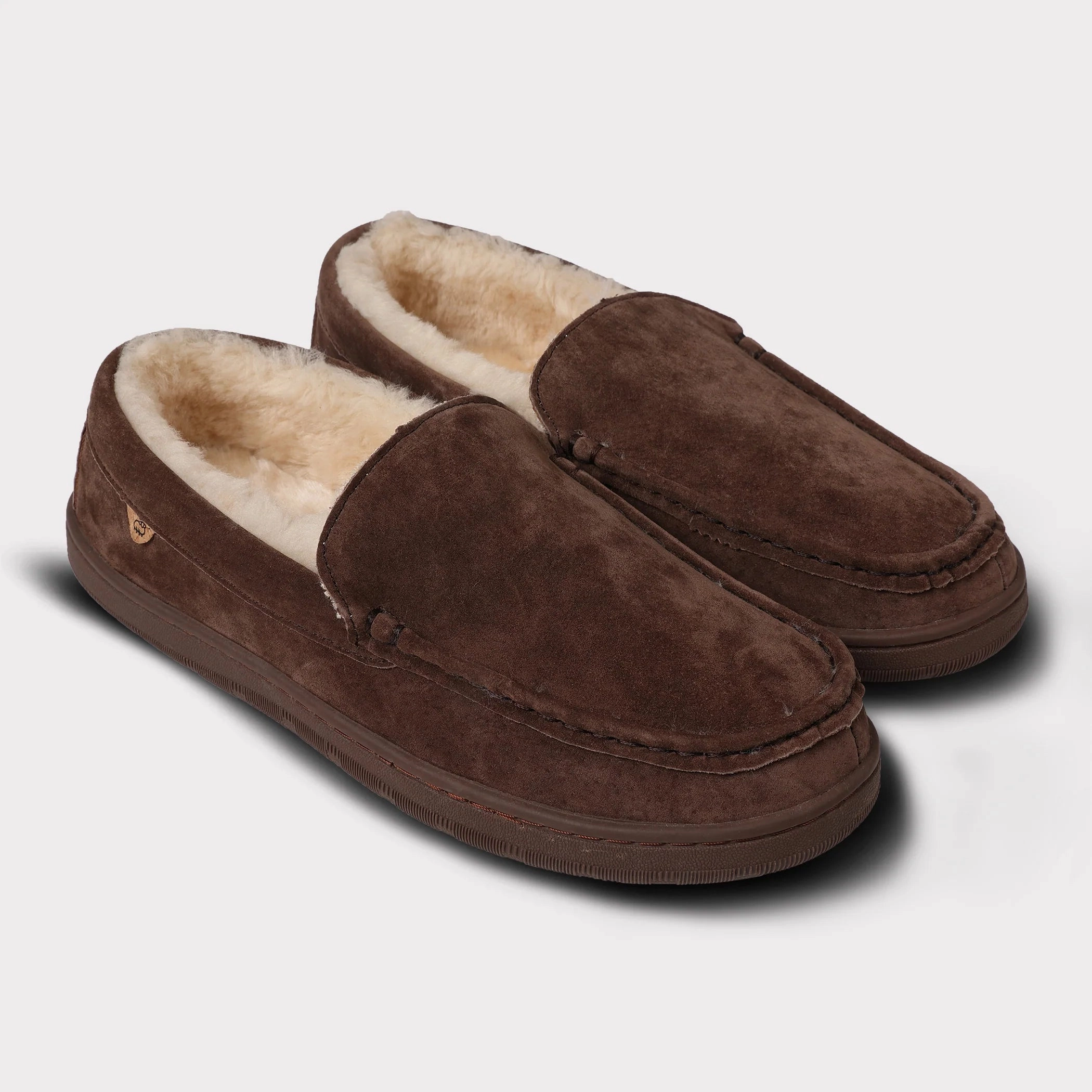 Lamo Harrison Men's Suede, Slip resistant, Comfortable Loafer, Chocolate Loafers Street Style