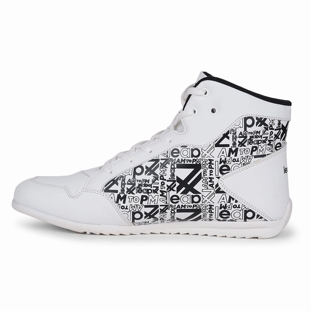 Leap7x Casual White Lacing Sneakers DUCANI-3E By Liberty Crewson Lo Crazy Horse Leather Casual Shoes