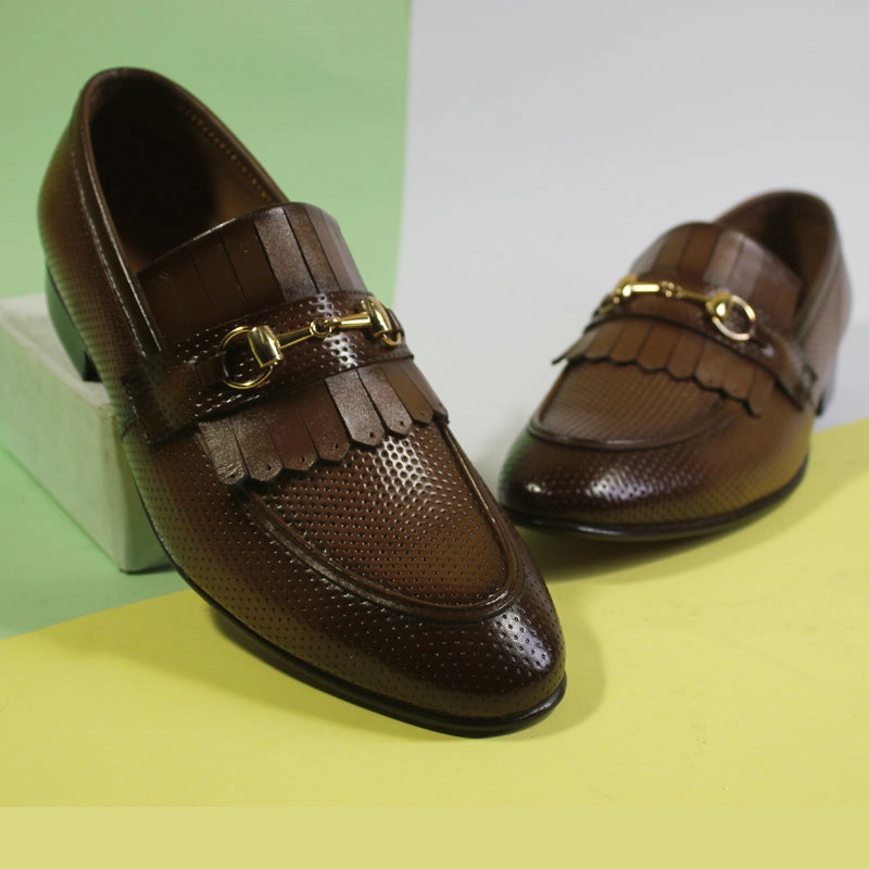 Glitter Flat Shoes Leather Frill Moccasin Shoes