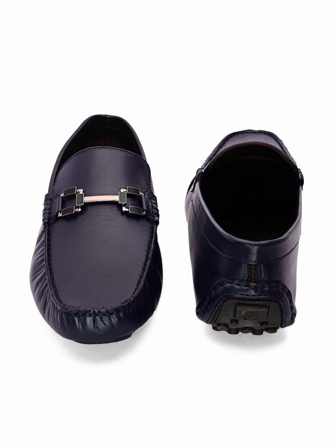 Agathea Chunky Loafers Bingo Blue Loafers With Buckle