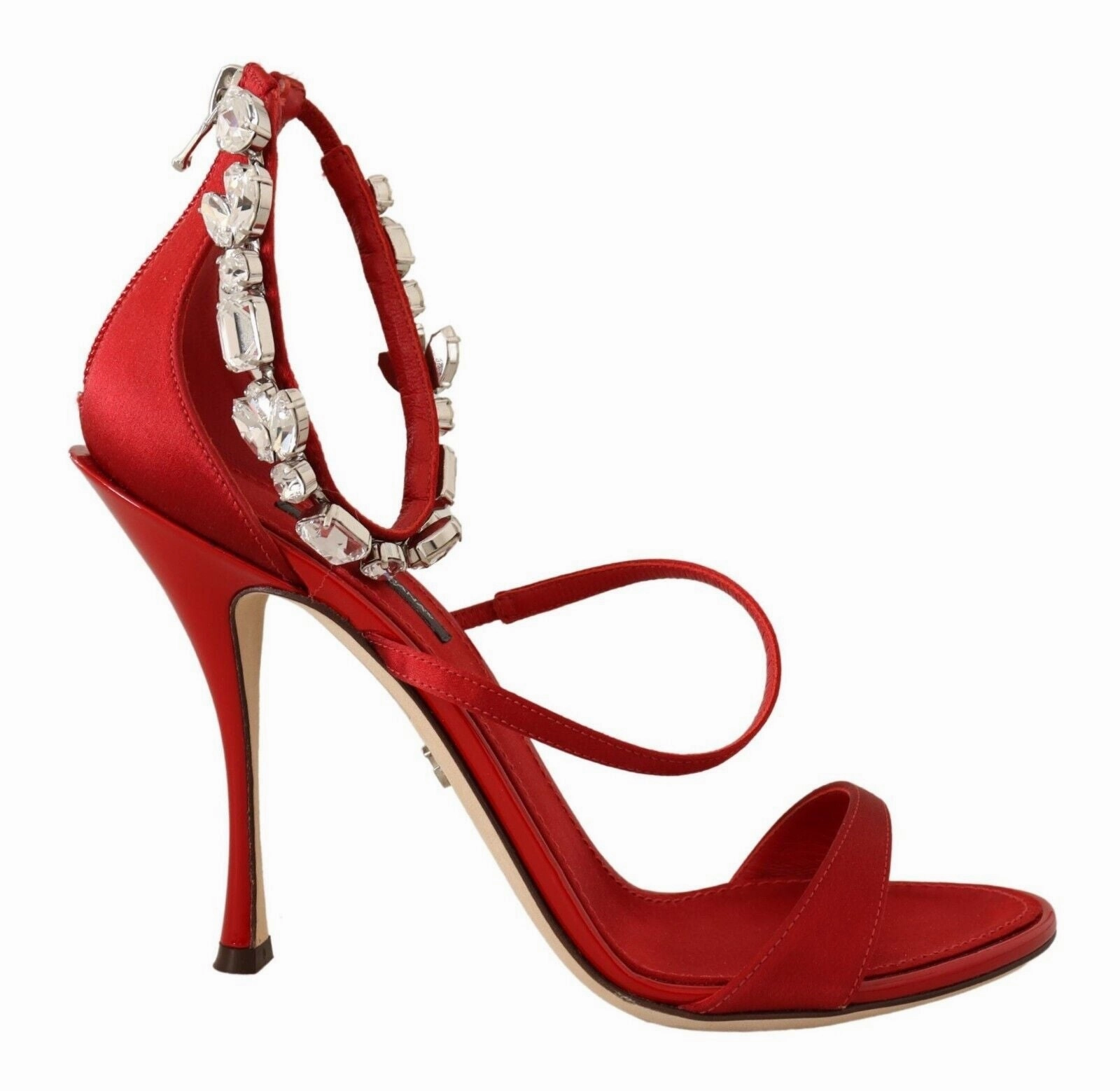 Sandals With Support For Walking Red Satin Crystals Sandals Keira Heels Shoes