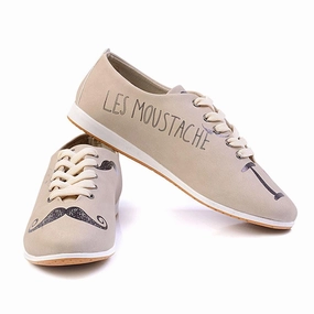Emergency Flats Shoes Les Moustache Ballerinas Shoes SLV183