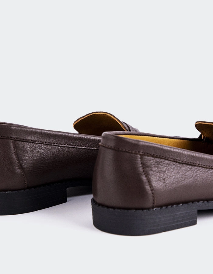 Lettine Brown Leather Loafers Dillards