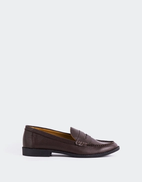 Loafers Tabi Lettine Brown Leather