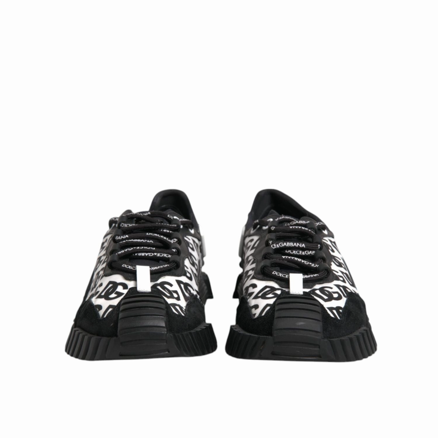 Dolce & Gabbana Black Logo Nylon Low Top NS1 Sneakers Shoes Classy Sneakers