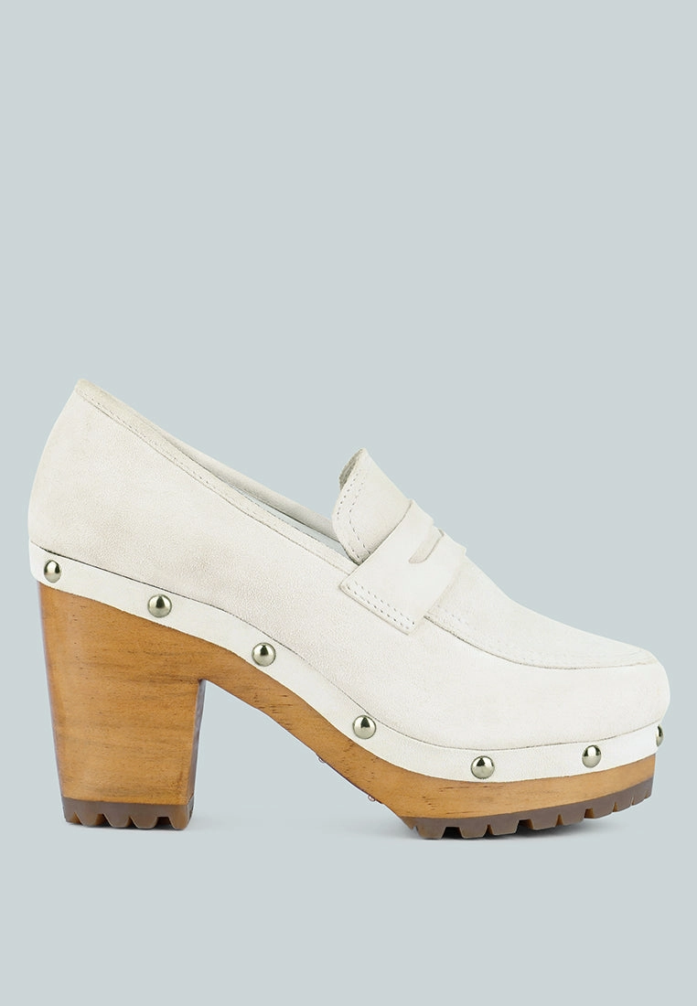 OSAGE White Clogs Loafers in Fine Suede Dsw Franco Sarto Loafers
