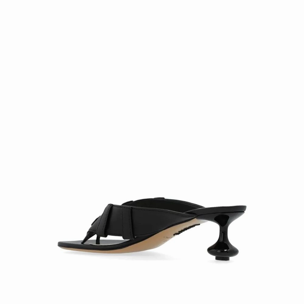 Sandals Locations Loewe Black Lamb Leather Strap-On Sandals