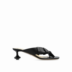 Sandals With Cross Loewe Black Lamb Leather Strap-On Sandals
