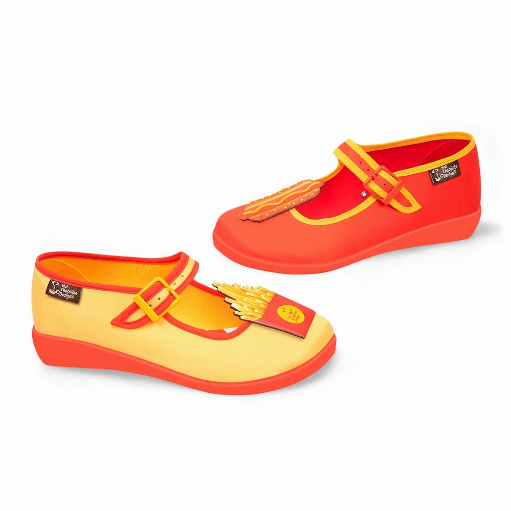 Nice Flat Shoes To Wear With Dresses Chocolaticas Hot Dog Women's Mary Jane Flat