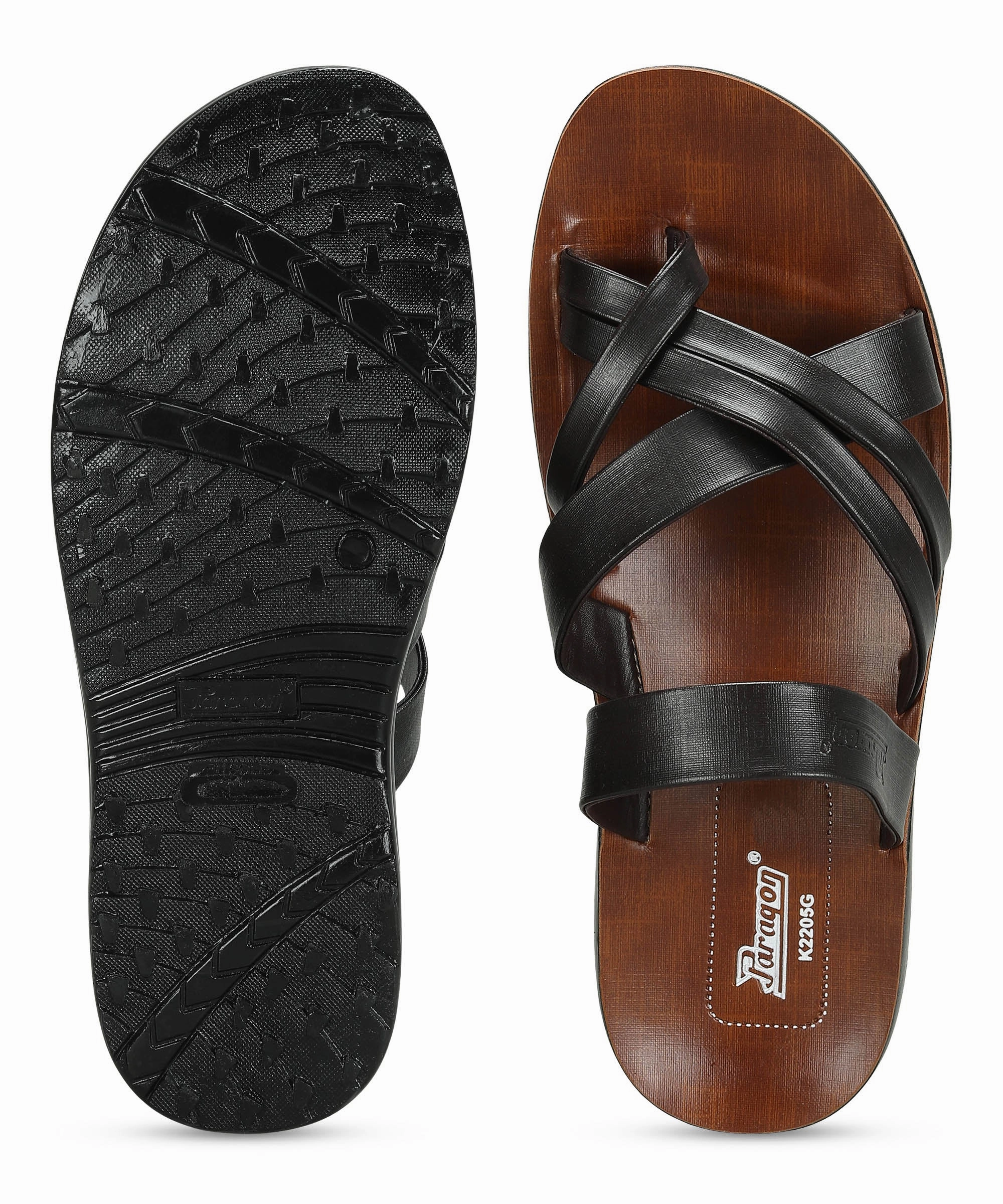 Paragon Men's Slip-on Brown Sandals for Men | Comfortable Sole & Durable Lace Up High Heel Sandals