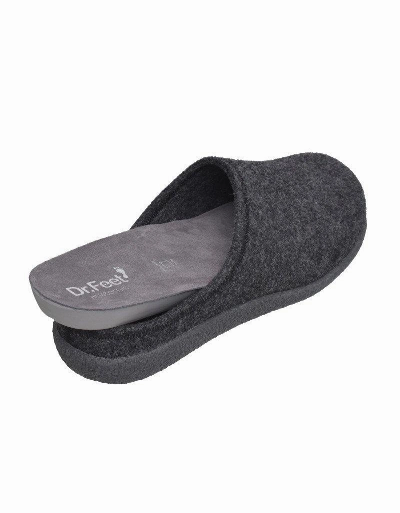 Cow Print Slides Dr Feet 800 Rubber Sole Dark Grey