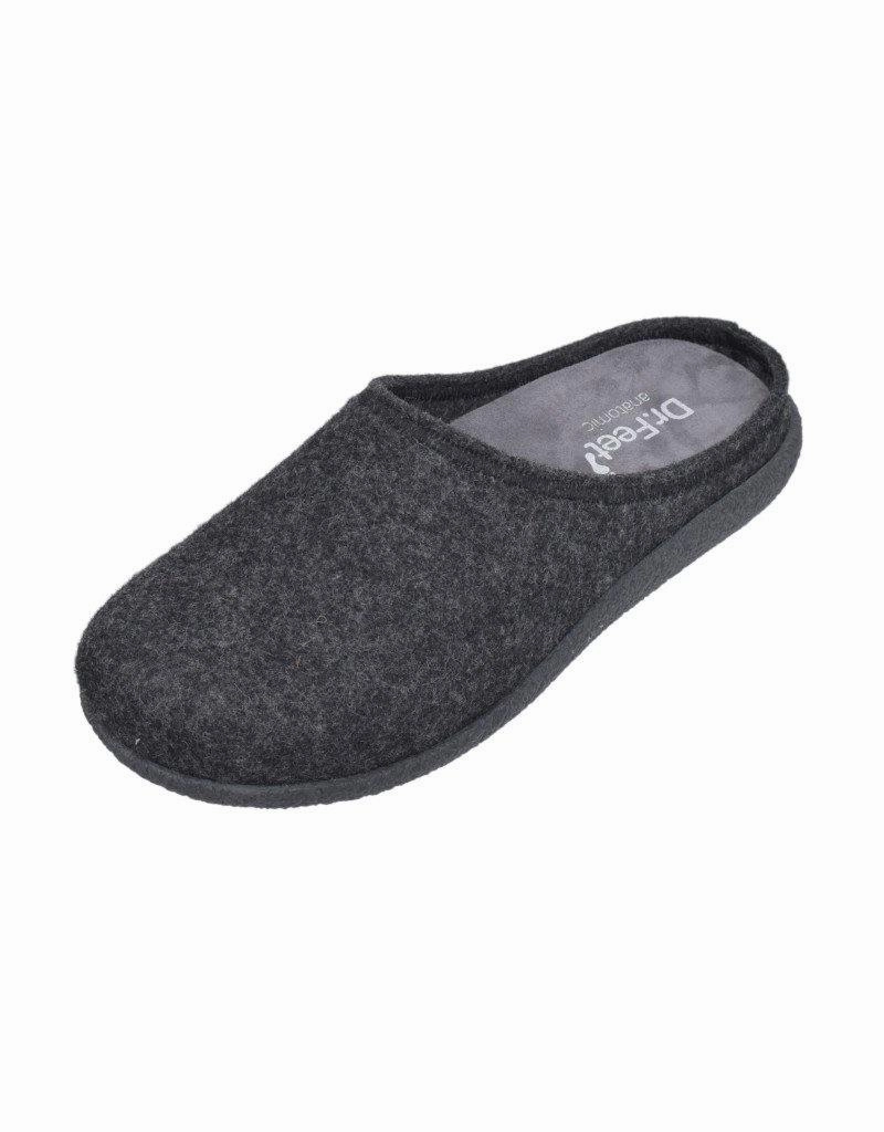 Dr Feet 800 Rubber Sole Dark Grey Playboy Slippers