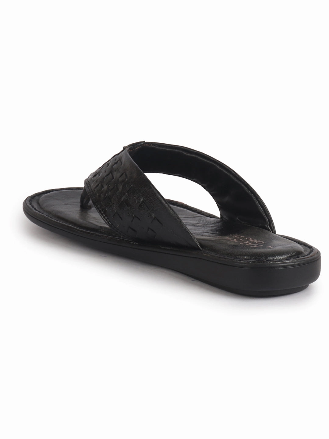 Men Black Casual Outfit Ortho T-Strap Thong Slippers|Memory Cushioned Footbed|Ultra Lightweight and Comfort Slip On Slipper Shark Slippers Crochet Pattern