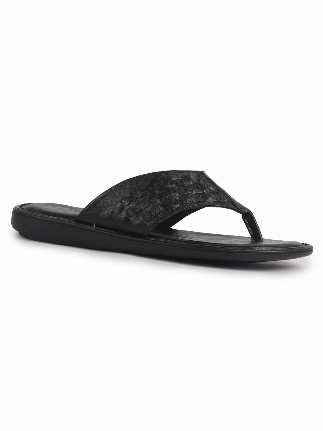 Size 15 House Slippers Men Black Casual Outfit Ortho T-Strap Thong Slippers|Memory Cushioned Footbed|Ultra Lightweight and Comfort Slip On Slipper