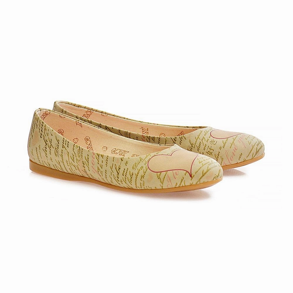 Open Toe Shoes Love Ballerinas Shoes 1043