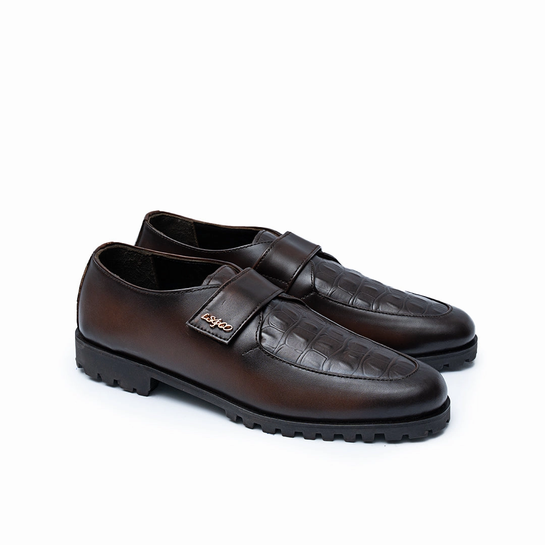 LS Pure Leather Handmade Cavalor CHUNKY LOAFERS LS-104 Loafers With Grey Suit