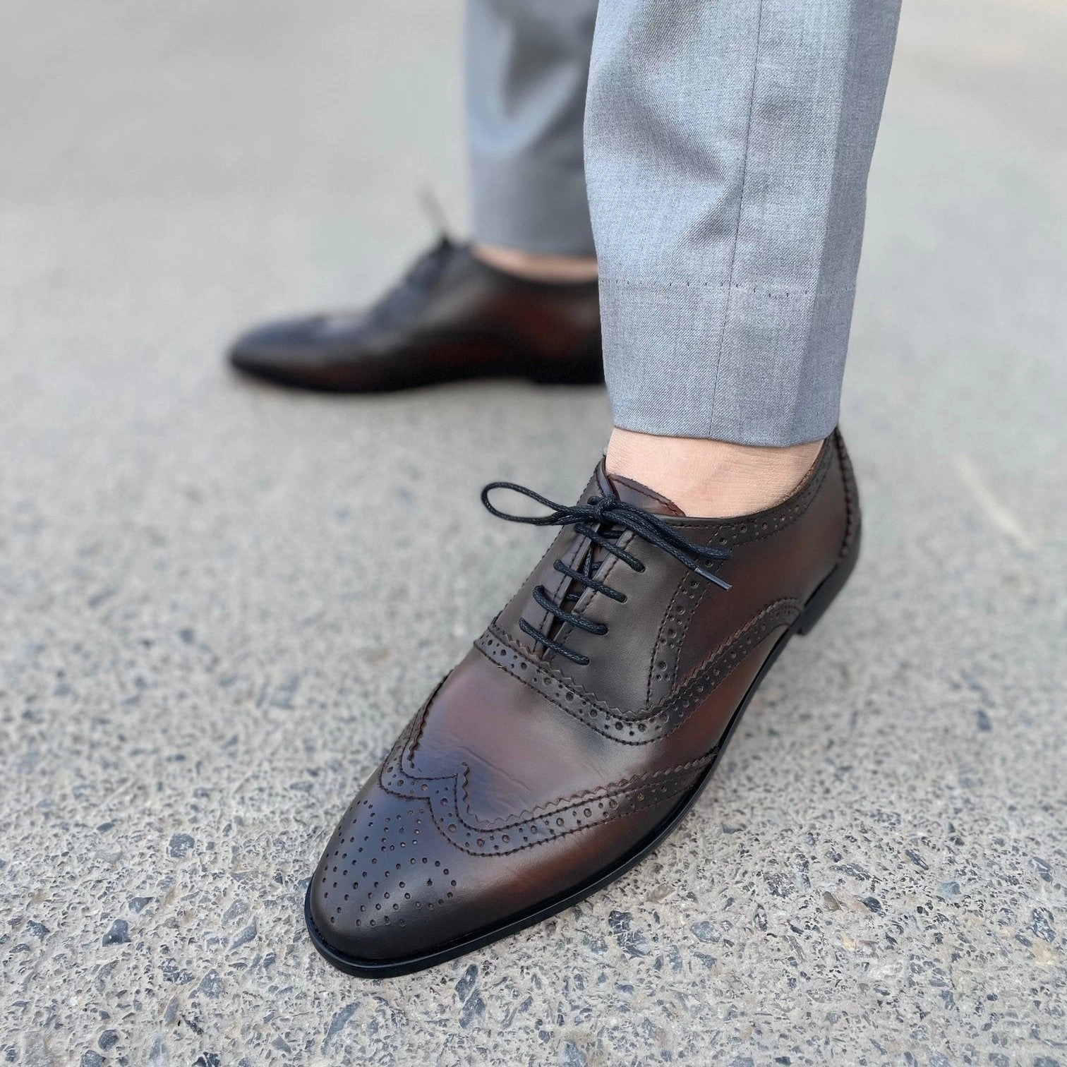 LS Pure Leather Handmade Classic Shoes LS-105 Flat Pointed Toe Shoes