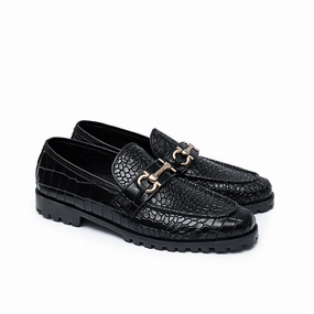 LS Pure Leather Handmade Urban Edge Chunky Loafers LS-406 Shoes For Basketball And Casual