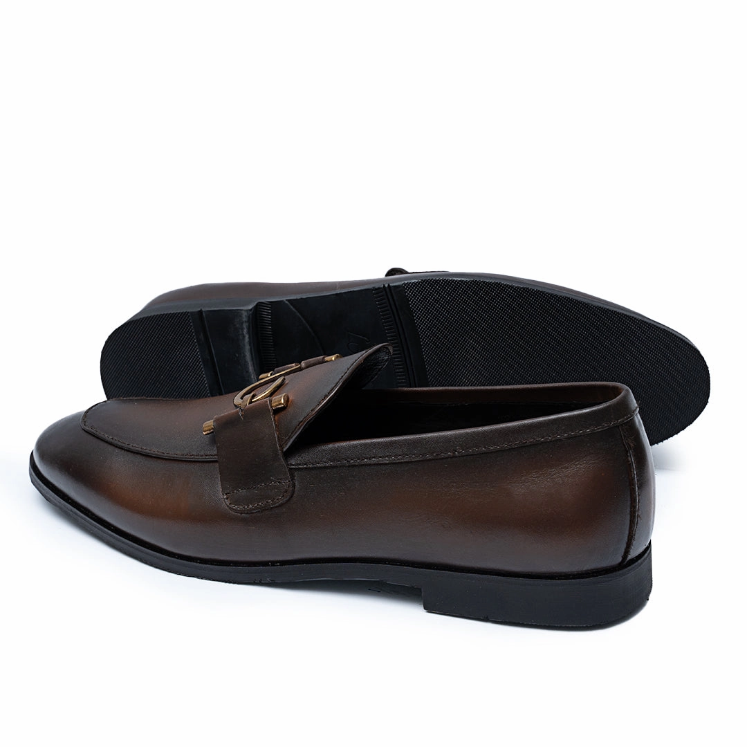 LS Pure Leather Handmade Vortex Shoes LS-510 Flat Pointed Toe Shoes With Ankle Strap