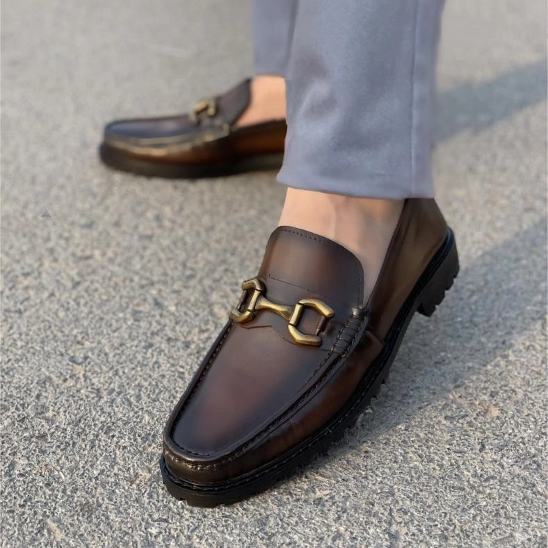 Bostonian Penny Loafers LS Pure Leather Handmade Zenith CHUNKY LOAFERS LS-553