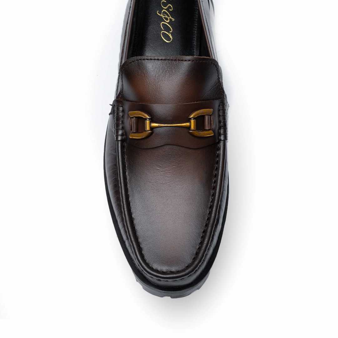 LS Pure Leather Handmade Zenith CHUNKY LOAFERS LS-553 Wide Leg Jeans With Loafers