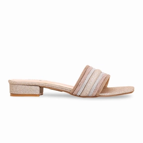 Golden Fancy Slipper FN7722 Coquette Suede Cold Weather Slippers