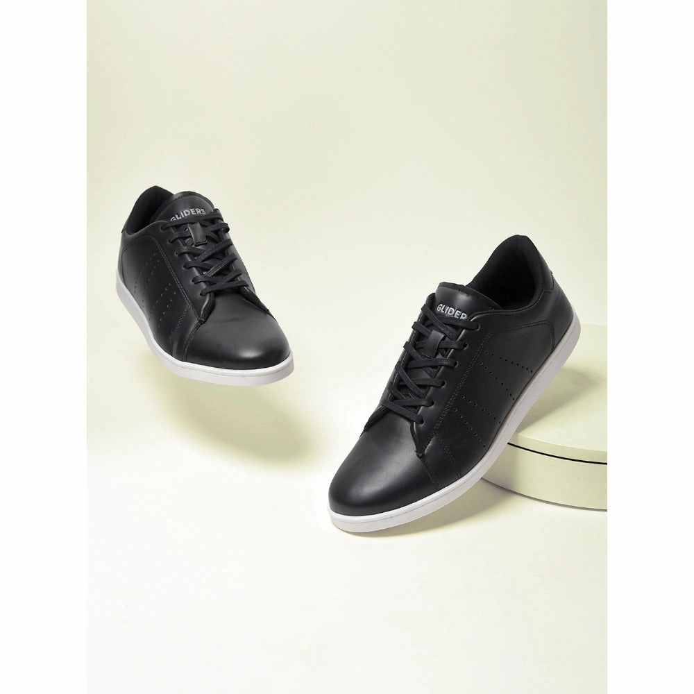 Gliders Casual Black Lacing Sneakers For Men ANDERSON By Liberty Casual Shoes For Daily Use