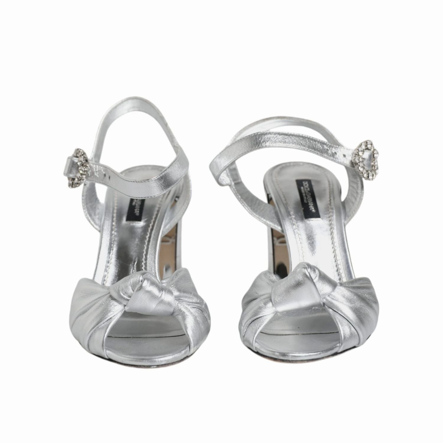 Dolce & Gabbana Silver Mirror Heels KEIRA Sandals Shoes Dana Camper Sandals