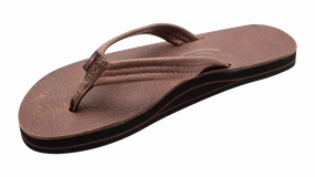 Luxury Medium Strap Oak Flip Flops With Can Opener