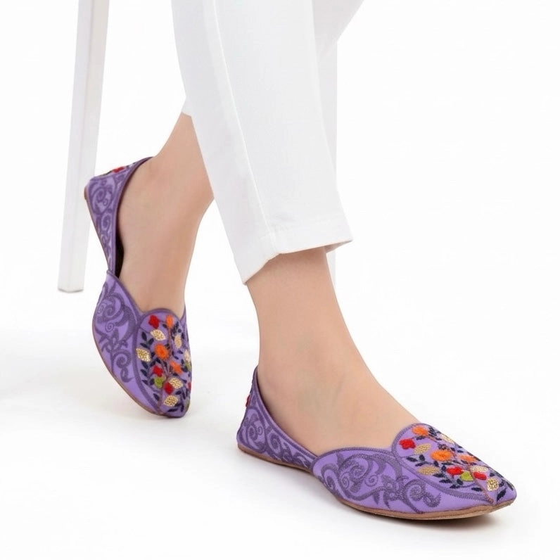 M0604 khussa-R34-3 Flats Shoe Dangle